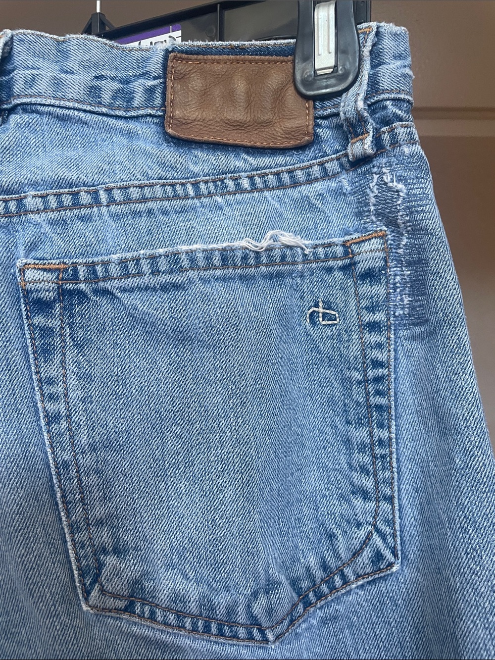 rag & bone High Rise Light Blue Jeans - Picture 2 of 5